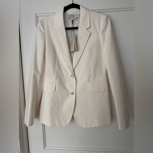 New with tags, Gabriela Hearst ivory white blazer in cotton with silk lining